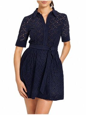 $325 with tags!  Eyelet Shirt Dress with Tie Waist